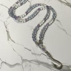 Blue Topaz and Clear Quartz Njord Prayer Beads