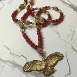 Carnelian and Sunstone Lugh Prayer Beads