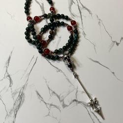 Bloodstone and Carnelian Ares Prayer Beads
