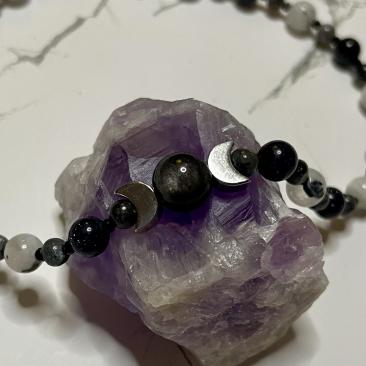 Dark Goddess Moon Choker Necklace