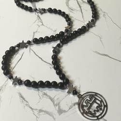 Obsidian and Hematite Stolas Prayer Beads