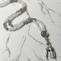 Moonstone and Labradorite Cerridwen Prayer Beads
