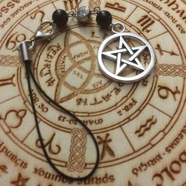 Witches Protection Pentagram Bag/Phone Charm, Bag Charm, Purse Charm