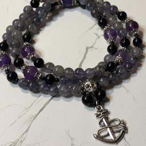 Iolite, and Amethyst Ran Prayer Beads