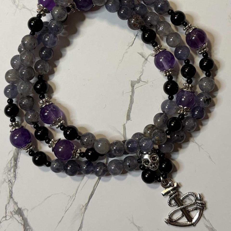 Iolite, and Amethyst Ran Prayer Beads