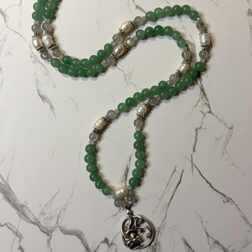 Aventurine and Pearl Prayer Beads