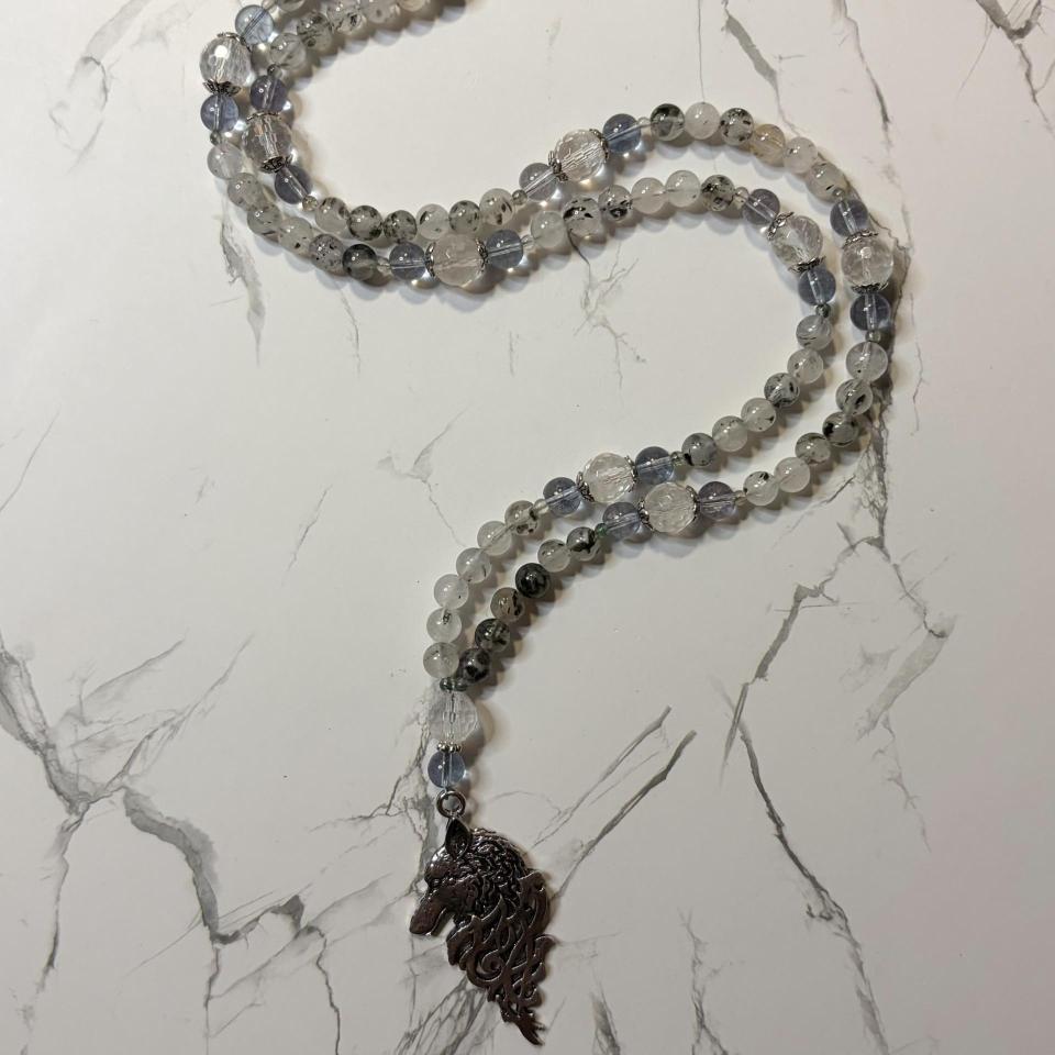 Phantom Quartz and Clear Quartz The Cailleach Prayer Beads