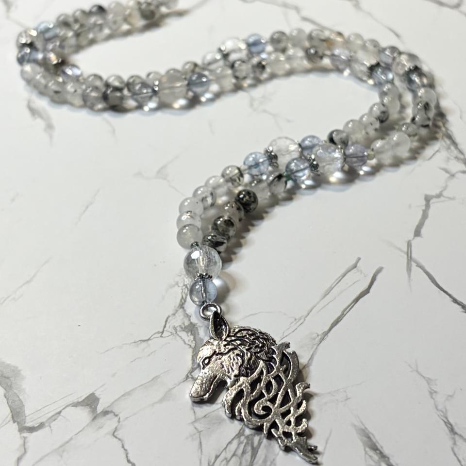 Phantom Quartz and Clear Quartz The Cailleach Prayer Beads