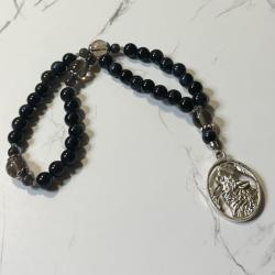 Tiger Eye and Smokey Quartz Fenrir Pocket Prayer Beads