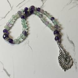 Fluorite and Amethyst Hera Pocket Prayer Beads