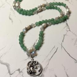 Aventurine and Pearl Prayer Beads