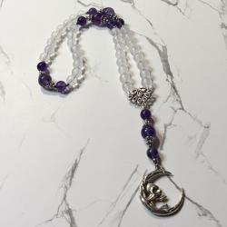 Moonstone and Amethyst Cerridwen Pocket Prayer Beads